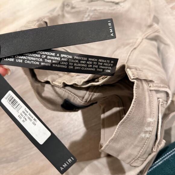 Amiri Tonal Denim Distressed Cool Grey Jeans Size 29 - Picture 4 of 6